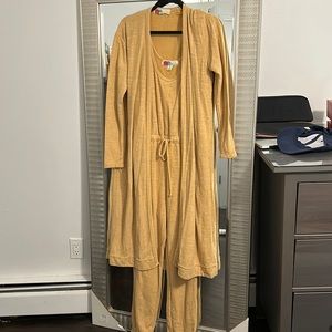 FP Beach cozy romper and matching long cardigan set